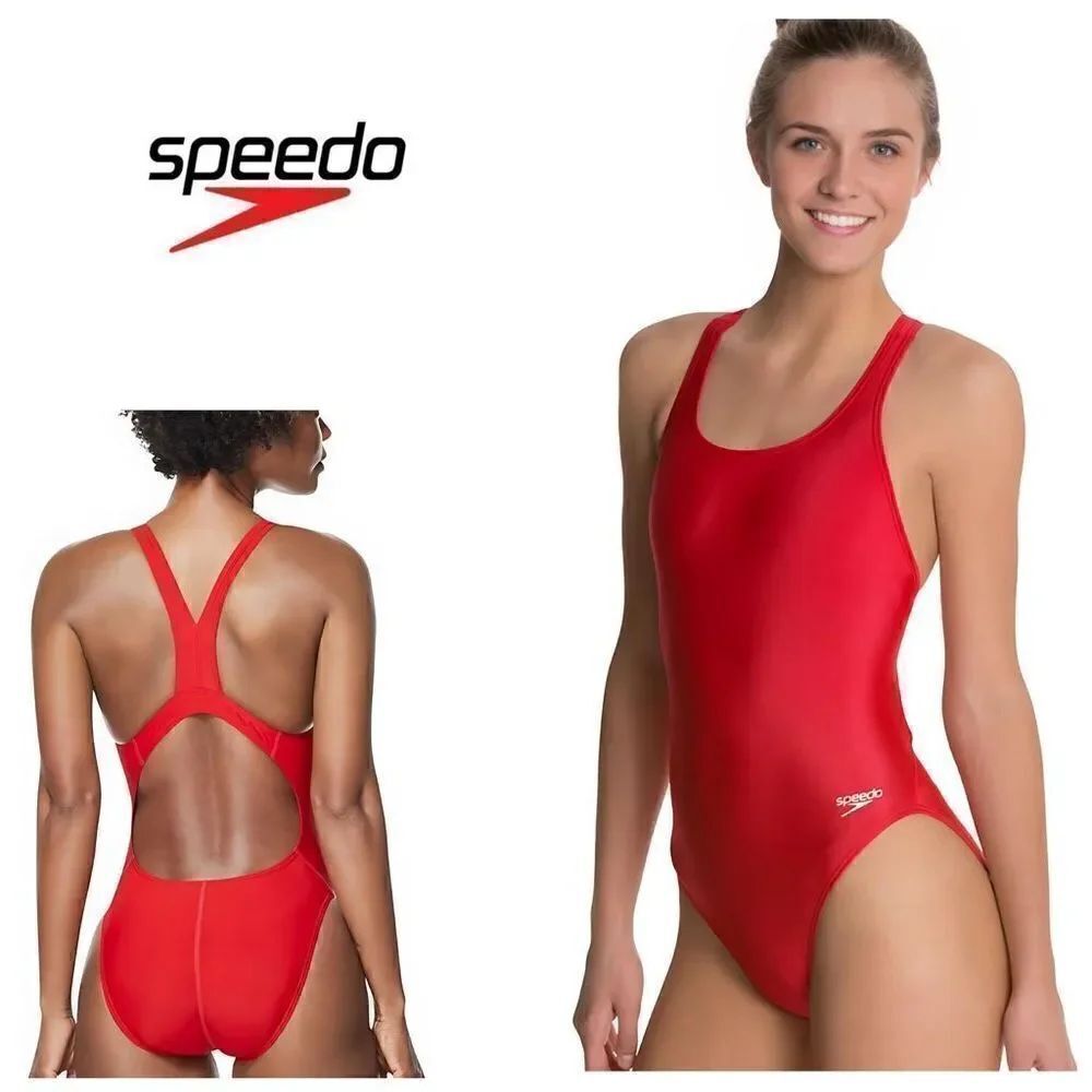 New. Speedo red racerback swimsuit.